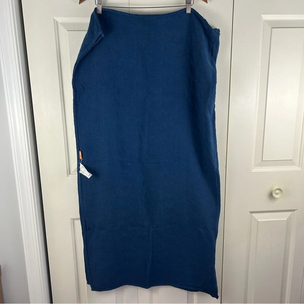 Tula Solid Blue Baby Swaddle Blanket Music Treble Note Viscose Bamboo 2016